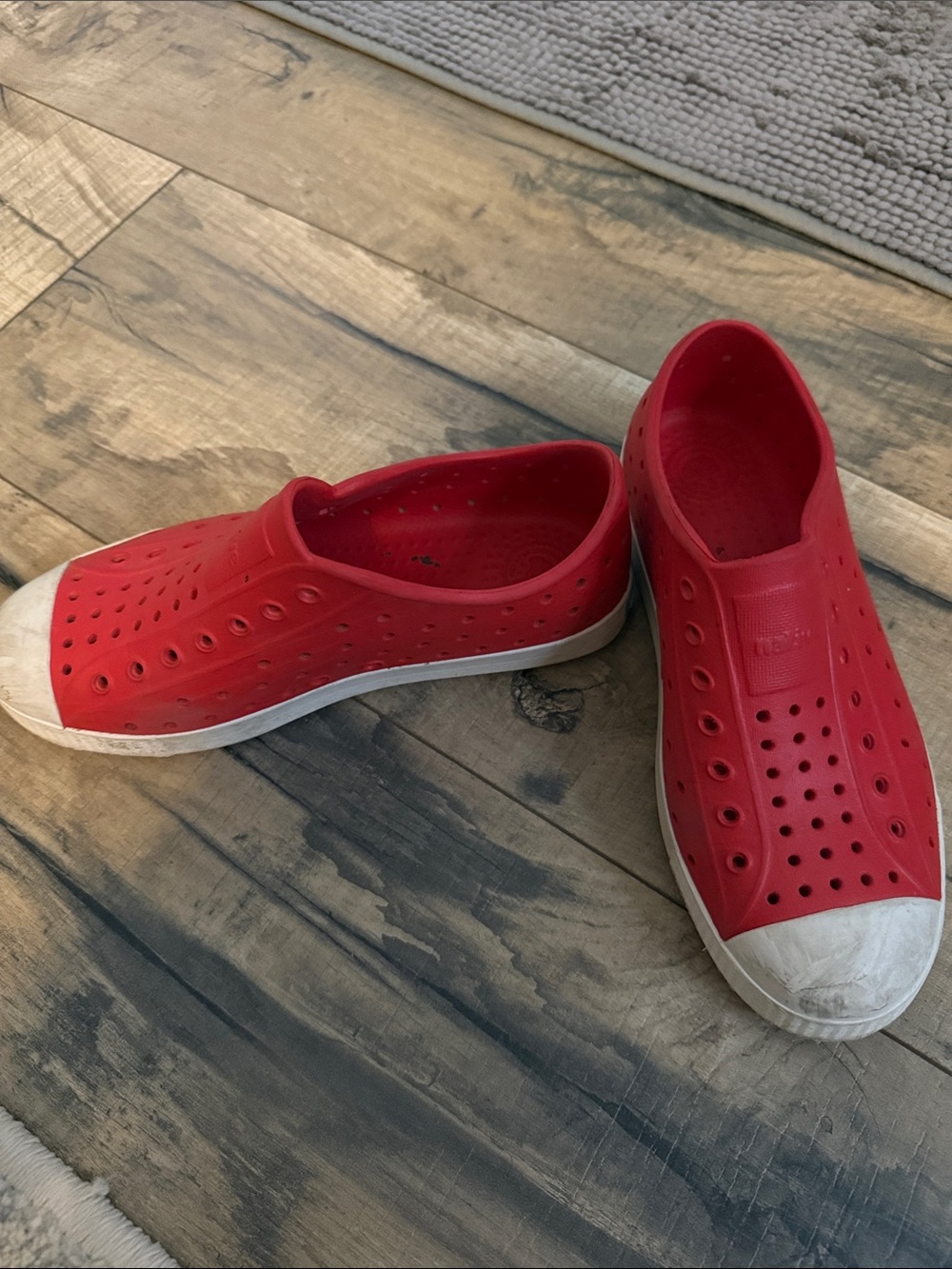 Native Kids Red Slip-On Ventilated Water Shoes